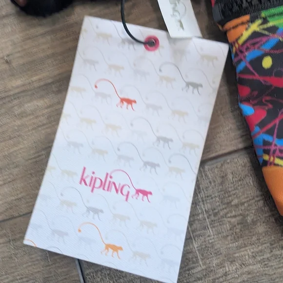 Kipling Purse Bag Handbag Colorful Tie Dye Shoulder Strap Wallet Bundle NWT - Picture 3 of 5